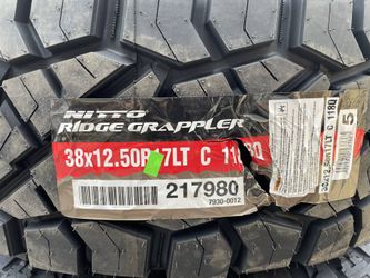 38 1250 17 NITTO RIDGE GRAPPLERS BRAND NEW TIRE TIRES $515 EACH OR $2060 FOR A SET OF 4 WHILE SUPPLIES LAST FINANCING AVAILABLE DELIVERY AVAILABLE