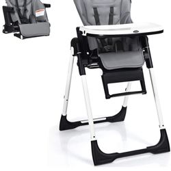 4 in 1 High Chair、Booster Seat、High Chair with Adjustable Height、Removable Tray、Removable Cushion、No Installation、Simple Folding for Baby、Infant and T