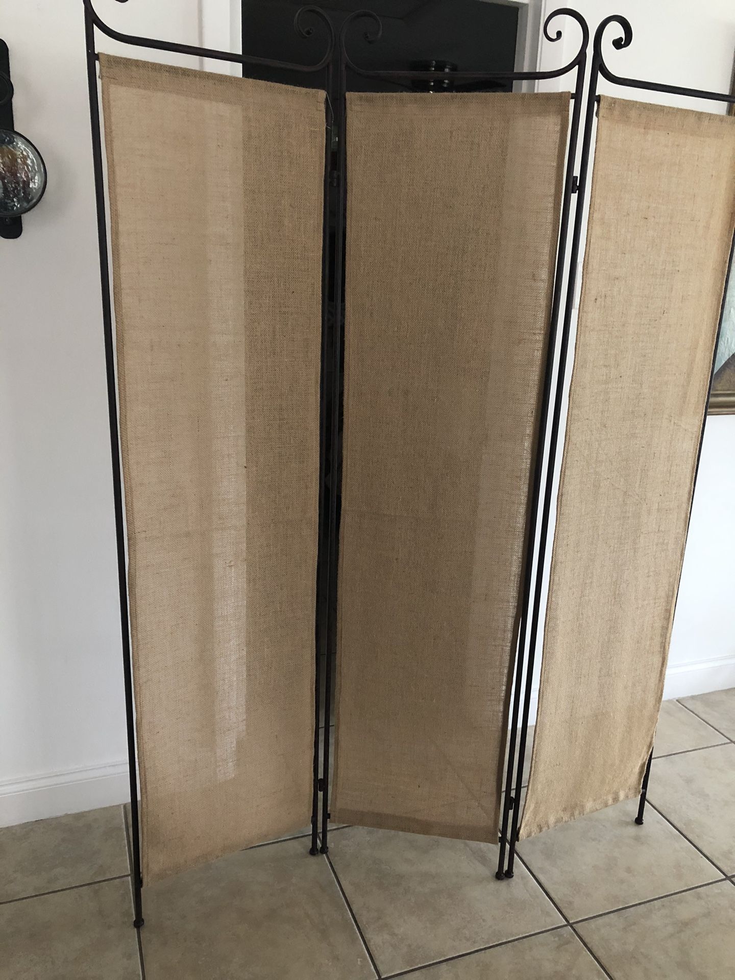 3 / Biombo / room divider size:17.5x0.5x72.75in(44x1.27x184.8cm)
