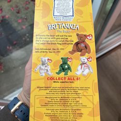 BRITANNIA THE BEAR COLLECT ALL 4!