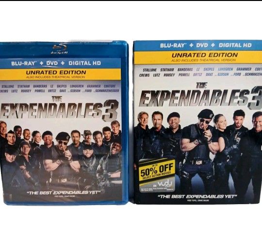 The Expendables 3: Unrated Edition Blu-ray + DVD + Digital HD Brand New Sealed