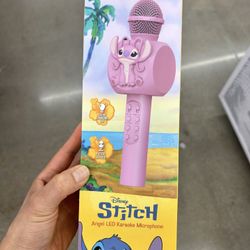 NWT Disney Stitch Angel Pink Bluetooth Karaoke Microphone
