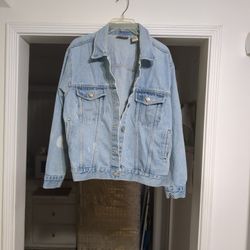 Women's Bill Blass Thick Jean Jacket Sz L 