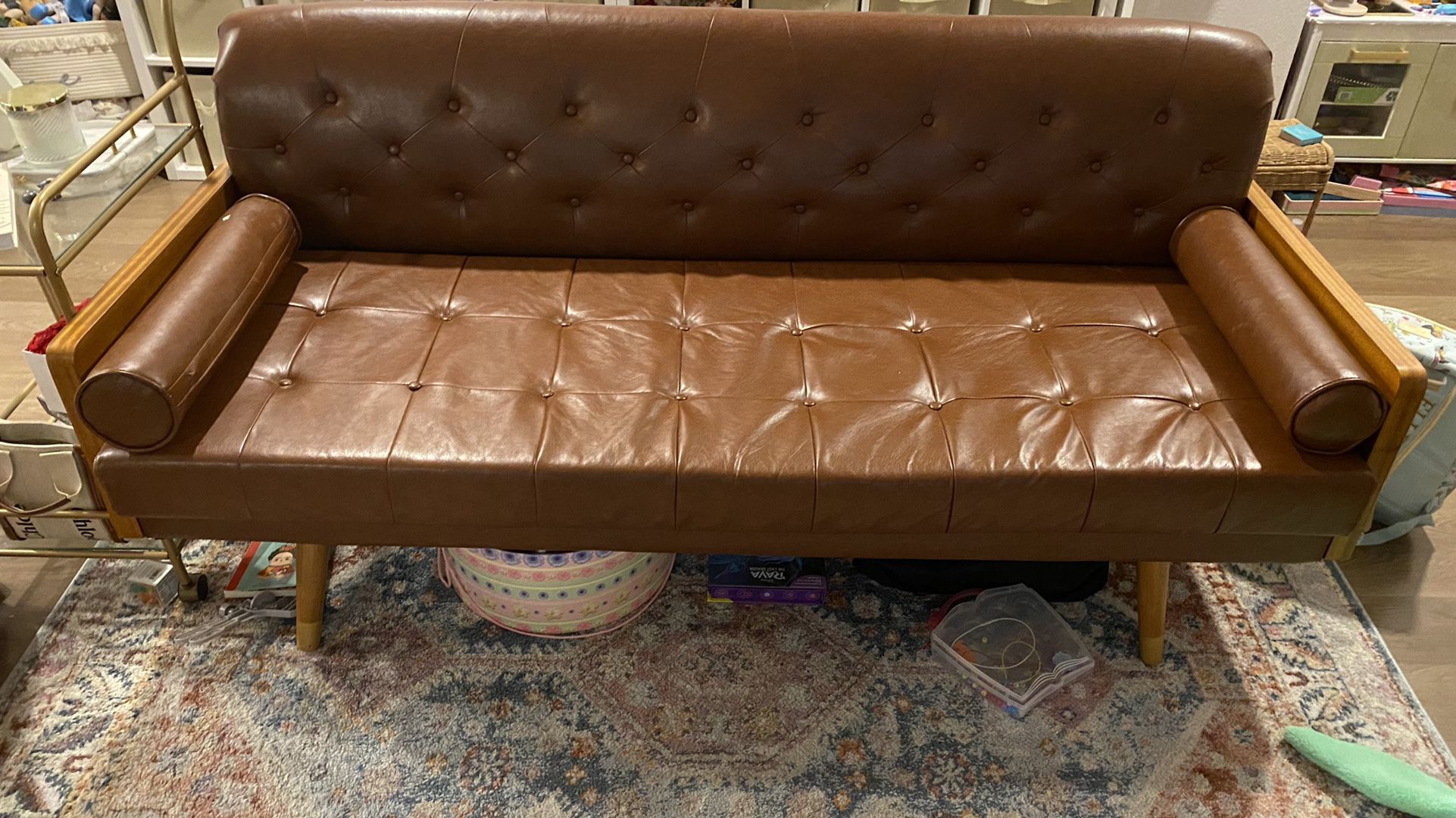 PRISTINE Less Than A Year Old Leather Couch 