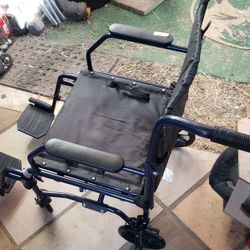 Carex Wheelchair With Footrests (Blue) 