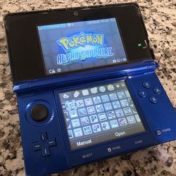 Nintendo 3ds Cobalt Blue Custom Video Game Console
