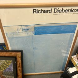 Wood Framed a poster for an exhibition of Richard Diebenkorn's "Ocean Park" series of paintings, held at the Los Angeles County Museum of Art (LACMA).