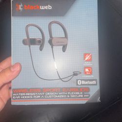 Black web Wireless Sport Earbuds