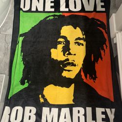 One Love Bob Marley Throw Blanket