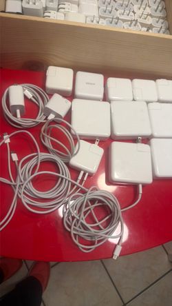 Lot of Apple MacBook Power Adapters and Cables