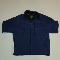 Timberland Men's Navy Blue Fleece Jacket Full Zip Pockets Medium