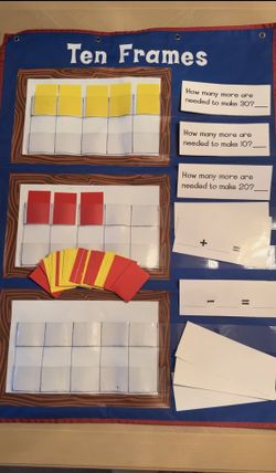 Really Good Stuff Ten-Frames Pocket Chart – Complete Math Center Set