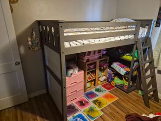 Kids loft bed (Gray)
