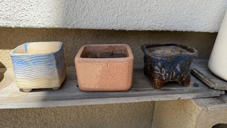 Succulent planter pots × 3