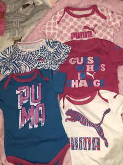 Brand new baby girl Puma onesies Size 3-6 months