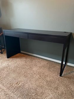 IKEA Black Desk with Drawers