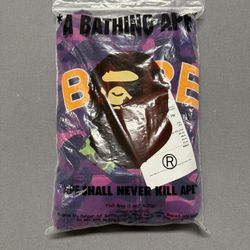 Bape Color Camo Logo Full Zip Hoodie Purple 