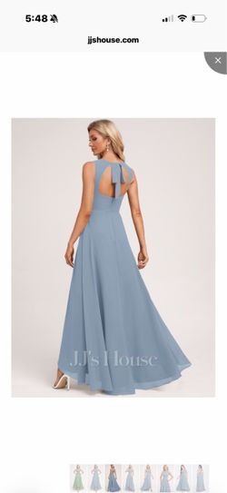 Dusty blue formal dress