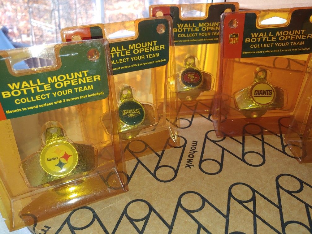 New NFL Wall Mounted Bottle Opener