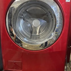 Red Front Loader Lg Washer Gas Dryer Set