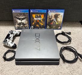 Limited Edition Gray PS4 Slim Days of Play Bundle + 3 Games