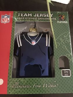 Nfl light up ornament new in box team jersey