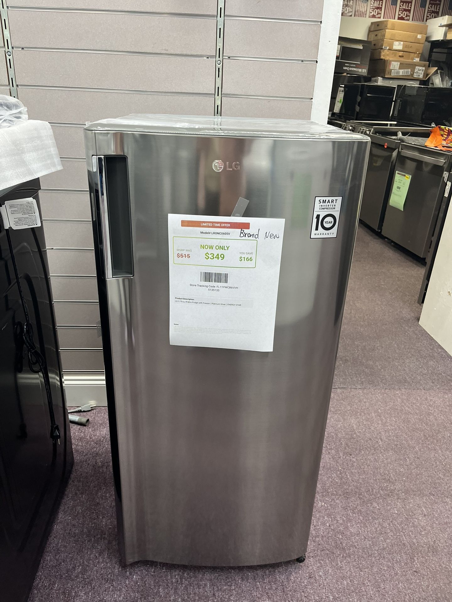 Refrigerator, LG Brand New 5.79 Cu.ft Mini Fridge