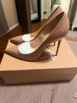 Christian Louboutin Nude Patent Leather Pumps