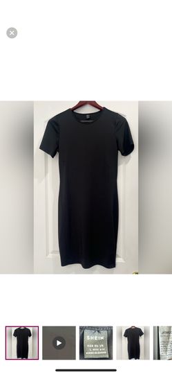 SHEIN Black Short Sleeve Dress