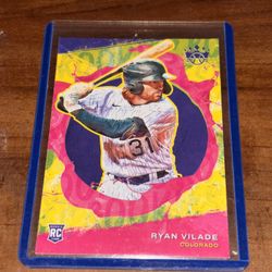 Ryan Vilade Rookie Baseball Card Rockies 