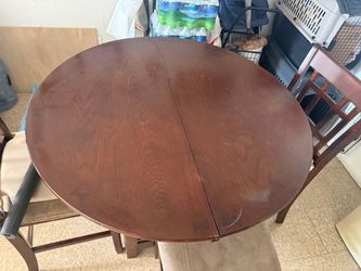 Real pure wood circle dinning table
