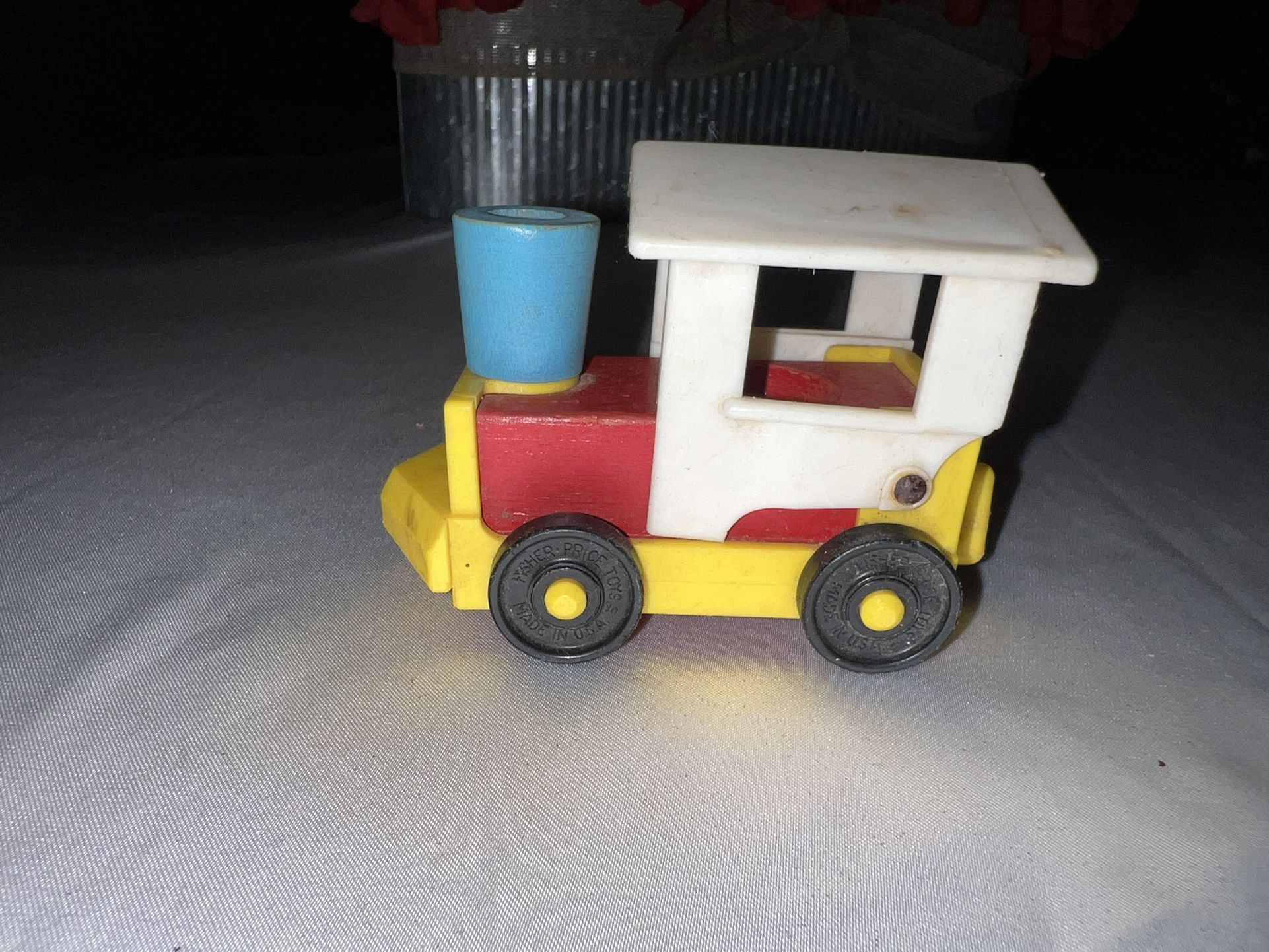 Vintage RARE Fisher Price Little People Wooden Train Choo-Choo 1st car of train