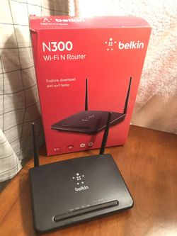 Black Belkin Wi-Fi N Router and Access point