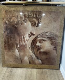 Ancient Roman Mother With Child Gloss Painting