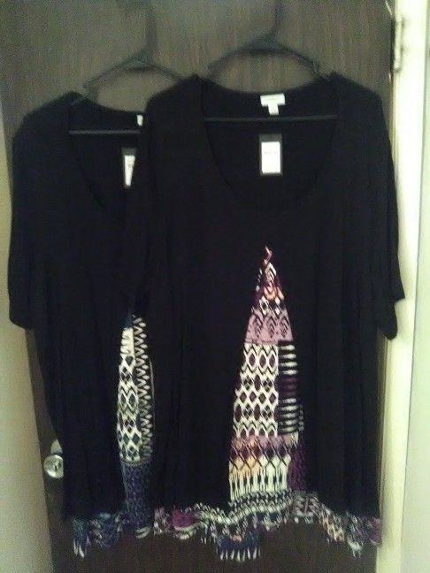 Set Of 2 New Women's Avenue Sz26/28 Tops