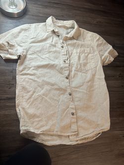 Size 12 tan boys dress shirt