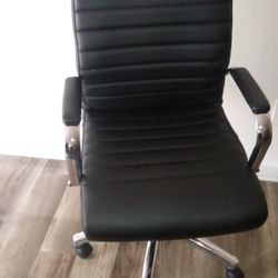 Office Chair Adjustable ( Black & Chrome)