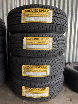215/60/16 GroundSpeed New Tires Set