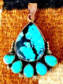 AUTH NAVAJO NO 8 RARE SPIDERWEB HANDMADE MEX SONORA GOLD COPPER LUXURY LG PENDANT ASK $450 BARGAIN CASH