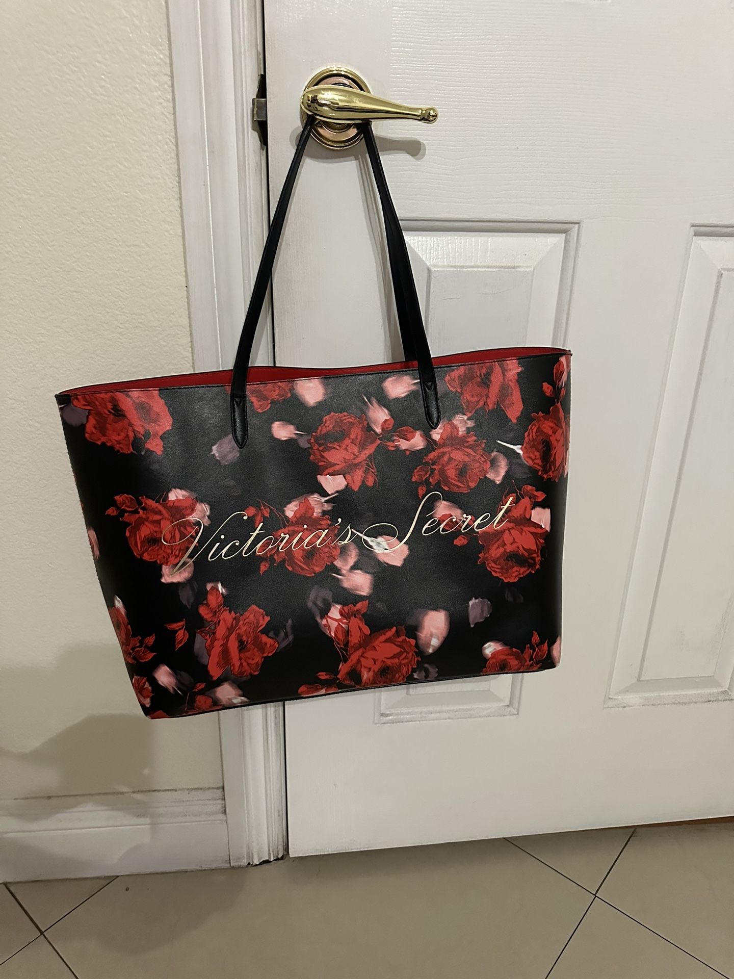 victoria secret floral tote bag