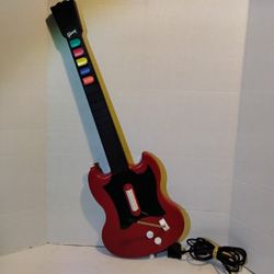 Red Octane Wired Guitar For Playstation 2 PS2 For Guitar Hero RARE 