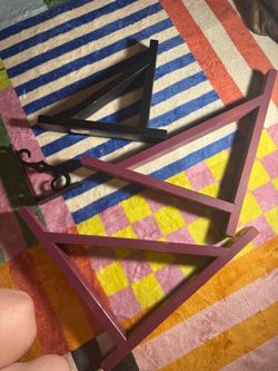 Shelf Brackets Set – Black and Purple