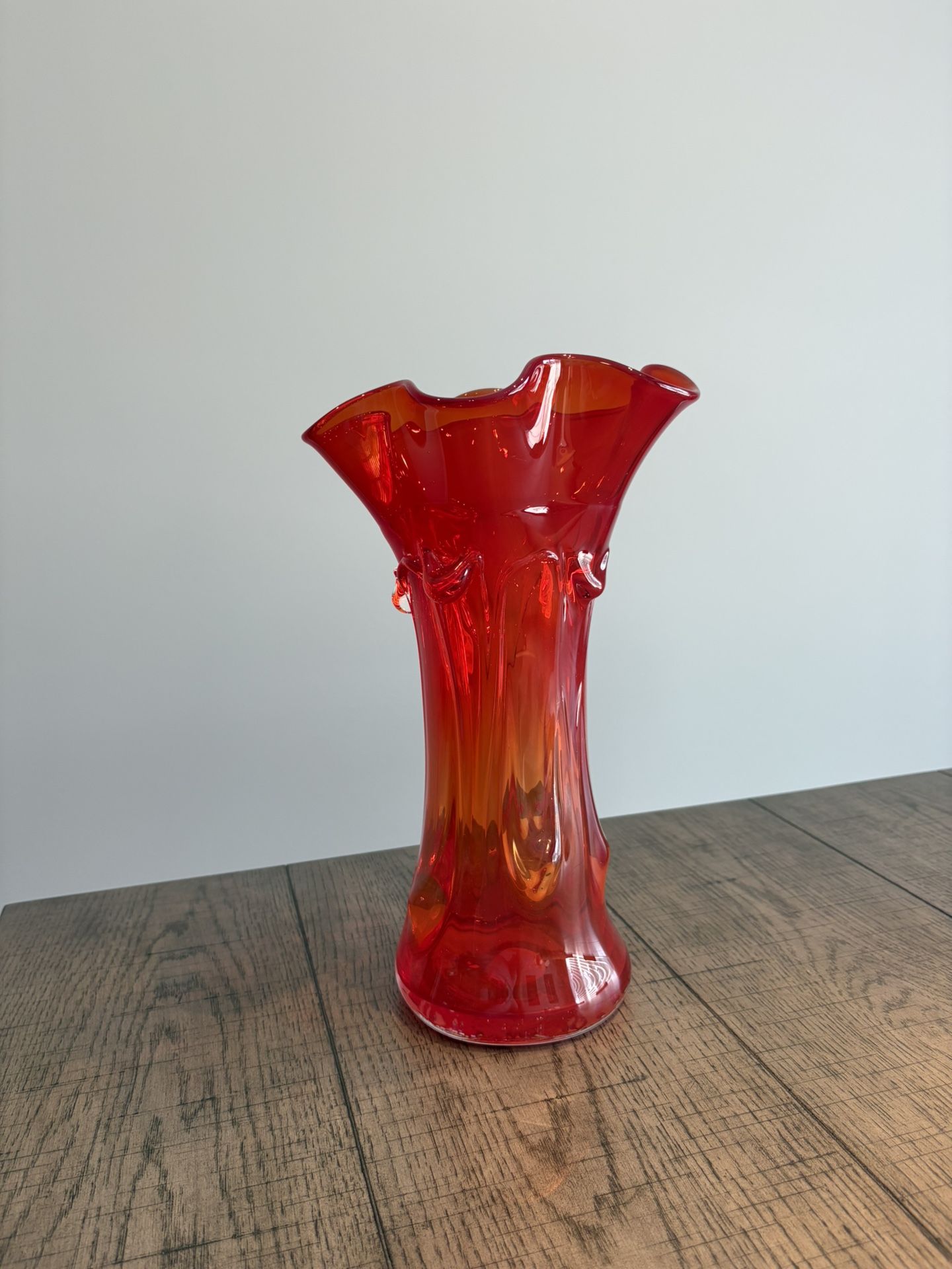 Ruffled Glass Vase