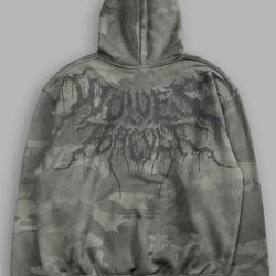 NEW Darc Sport WOODLAND CAMO WLVS  "PIERCE" HOODIE [Large] VINTAGE