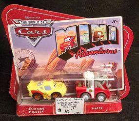 Disney Pixar World of Cars Mini Adventures Radiator Springs Fire Dept. Lightning McQueen & Mater