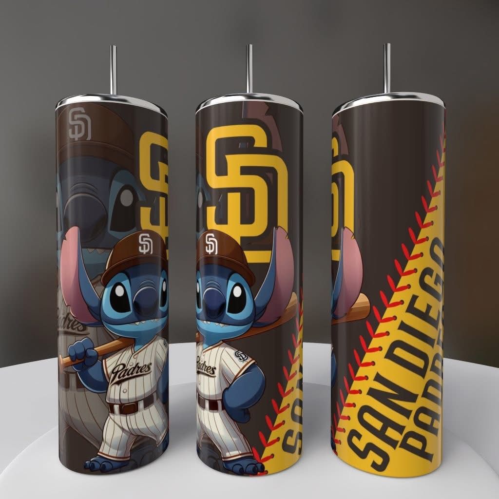San Diego Padres Baseball Stitch Tumbler