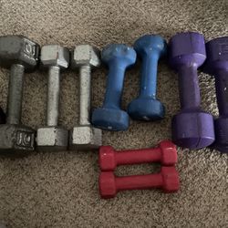 Weights and Yoga Mat 