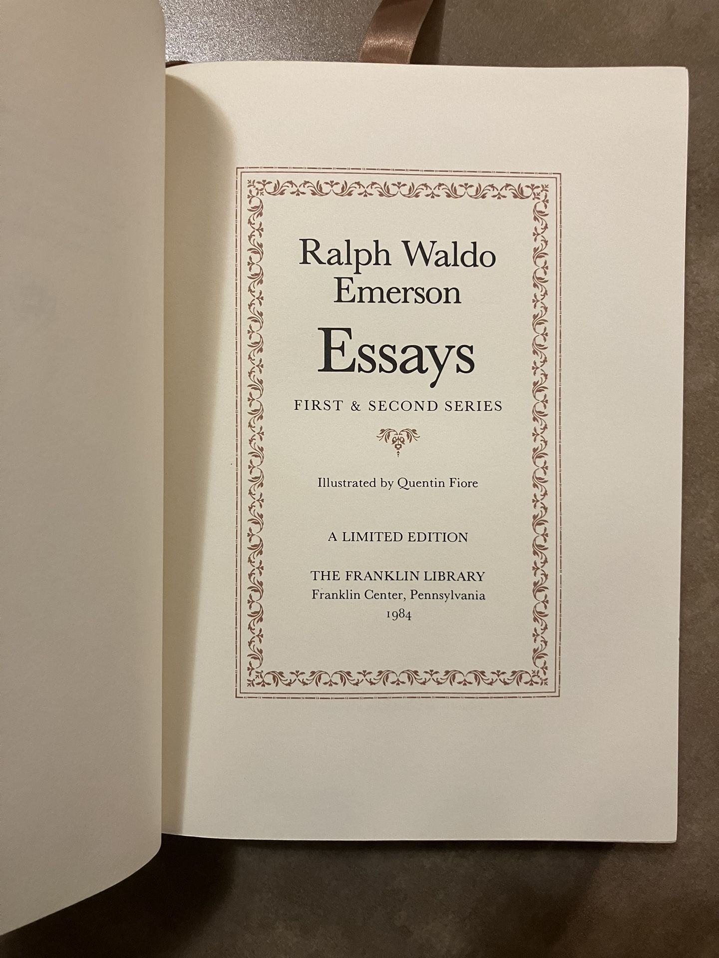 ⭐️The Essays Ralph Waldo Emerson (limited Edition)