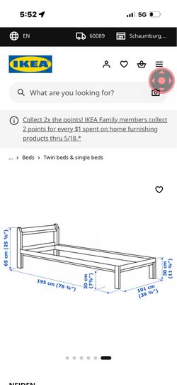 IKEA twin size bed frame