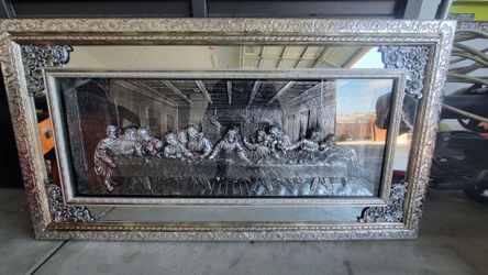 Last Supper Frame - Silver Color w/ Glass